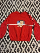 Betty Boop Sweatshirt Red Size Large