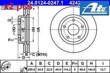 X2 PCS FRONT BRAKE DISC SET