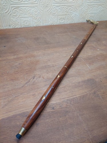 Vintage wood brass walking - &,