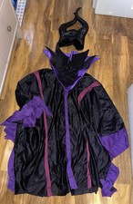 Plus Size Disney Maleficent Fancy Dress Costume Halloween Dress & Head Piece