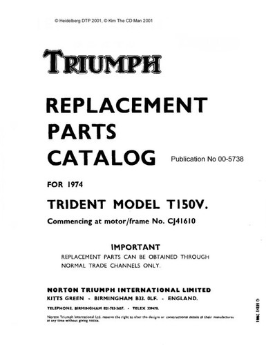Triumph trident t150 v - (read),
