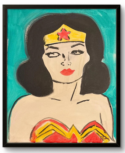 Wonder woman hand painted - wonder,