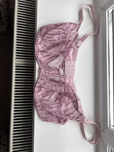 Pink pattern bra 36dd - pink,