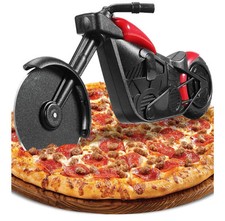 Motorbike Pizza Cutter, Motorcycle Pizza Wheel Slicer Roller, Stainless Steel