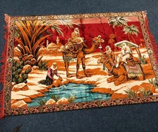 Vintage Old Genuine Egyptian / Arabian Rug / Wall Hanging 5ft 9" x 4ft 11"