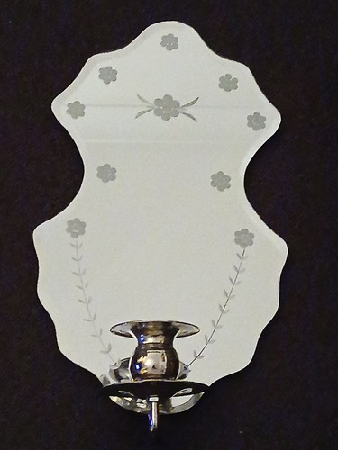 Vintage style mirror candle - style,