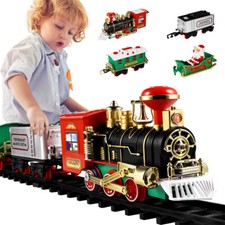 Large Christmas Train Set Track Musical Sound Lights Around Tree Xmas Decoration