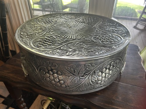 Elegant large ornate silver - large,