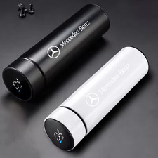 Mercedes Benz Portable Smart Thermos Bottle Temperature Display Cup For Travel