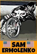 SAM ERMOLENKO--SPEEDWAY LEGENDS--SPEEDWAY PROGRAMME BOARD