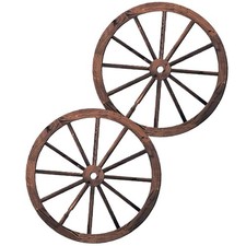 2pcs Retro Wooden Wagon Wheel
