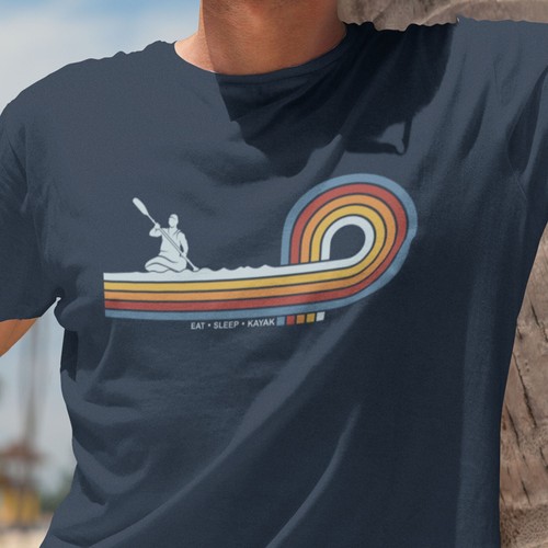 Retro lines kayak - retro,