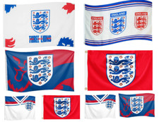 ENGLAND FLAG Euro World Cup FA THREE LIONS FREE DELIVERY  5'X3' FLAG