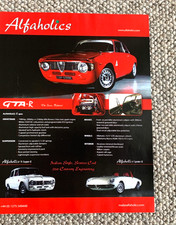 ALFAHOLICS ALFA ROMEO - FRAMEABLE COLLECTIBLE ORIGINAL CLASSIC CAR ADVERT