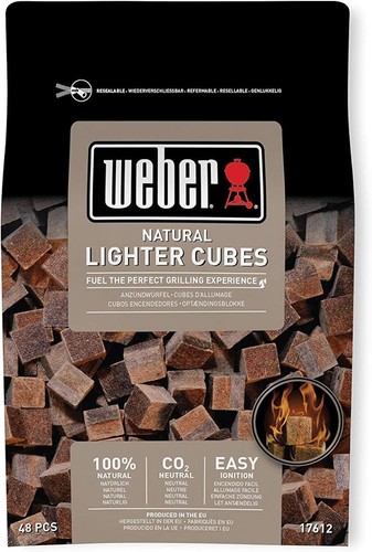 Weber lighter cubes - 48, natural