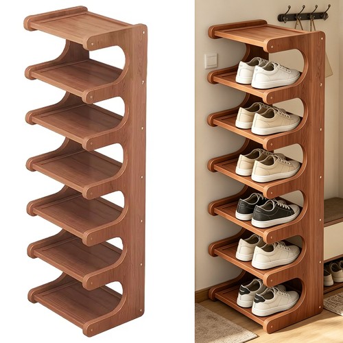 Multi layer wooden shoe - wooden, rack