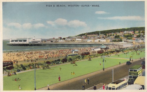 Vintage postcard pier and - pier,