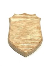 Solid Oak Shield Plaque Sign Blank Wooden Decoration Plinth Craft Stand, Style 5