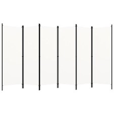 6-Panel Room Divider White