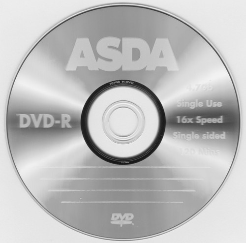 Asda dvd 16x 120 - 12, dvd-r's