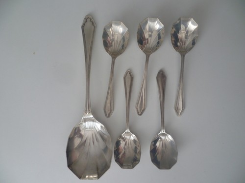 Six pieces silver plated - silver,