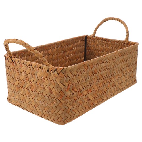 Seagrass storage basket with - storage,