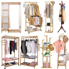 Strong wooden clothes rail - wooden,