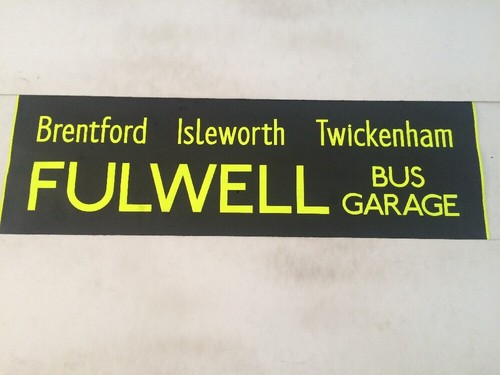 London bus blind fulwell 3716 - fulwell,