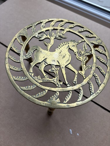 Vintage brass trivet - vintage,