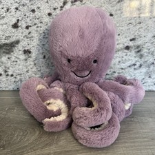 23CM Soft Jellycat Purple Maya Octopus-Large Beanie Plush+Bag, Christmas Gift