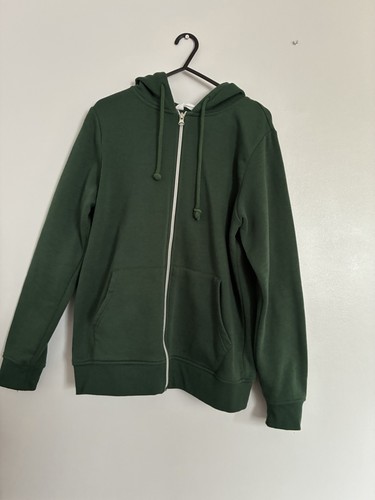 Ladies zip hoodie green - zip, up