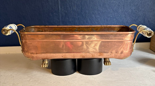 Vintage copper brass planter - vintage,
