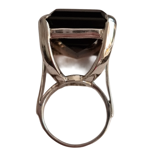 Vintage 1977 smoky quartz ring - vintage,