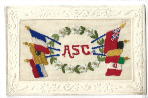 Silk postcard ww1 from the - ww1,