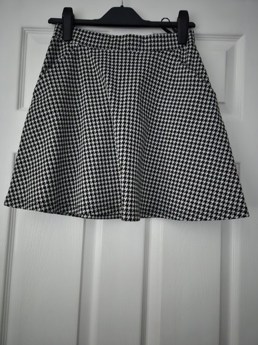 Womens houndstooth skirt white - womens,