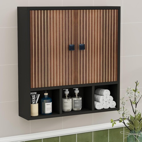 Bathroom wall cabinet - bathroom, wooden