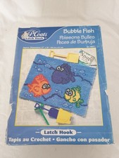 J & P Coats Latch Hook Kit Bubble Fish 27" x 20" 88971 - See Listing