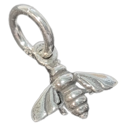 Bee tiny sterling silver charm - bee,