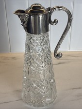 Silver Plated Glass Claret Jug