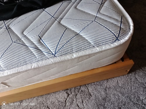 Oak trundle with mattress - oak,