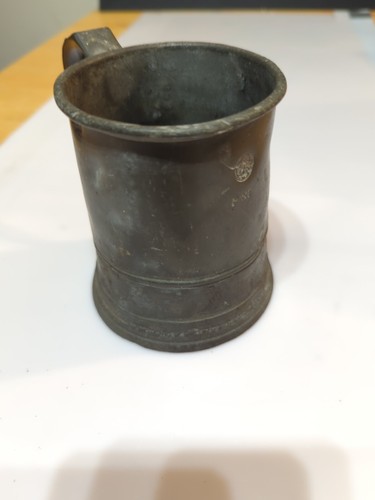 Antique english pewter pint - english,
