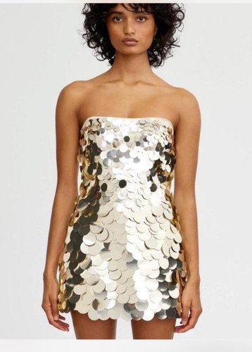 Gold jorja mini dress - gold,