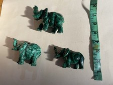3. Large Size Malachite Stone Elephants.