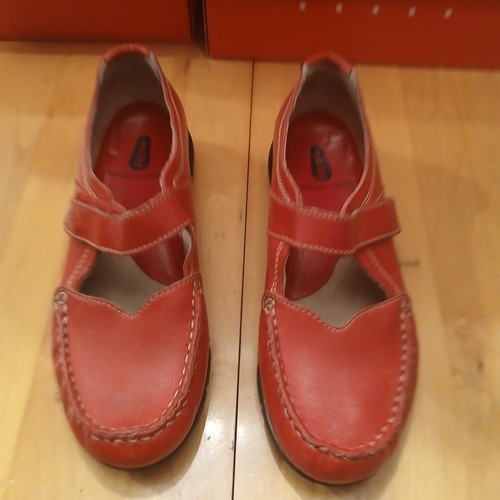 Wolky red leather maryjane - red,