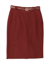 ST. BERNARD Womens Pencil Skirt UK 16 Large W30  Burgundy Wool CO67