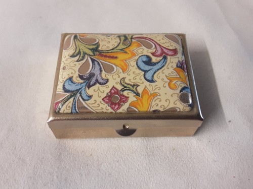 Vintage enamel trinket pill - vintage,