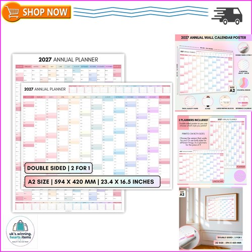 2027 monthly wall - monthly, planner,