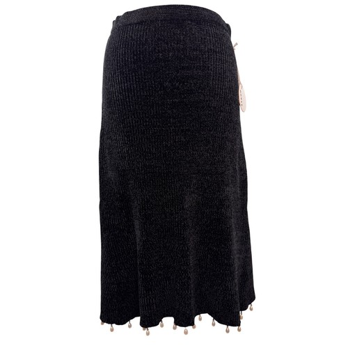 Staud black roger skirt cable - staud,