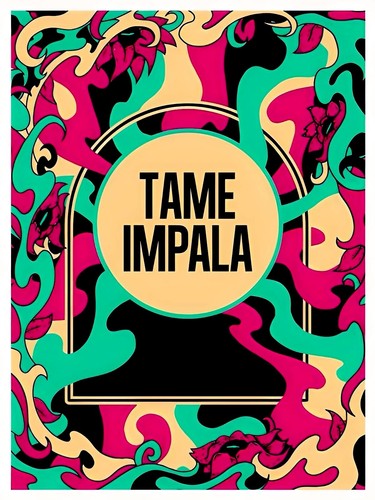 Tame impala print poster - a4,