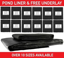Extra Heavy Duty Fish POND LINER & UNDERLAY, Garden Landscaping, Reinforced